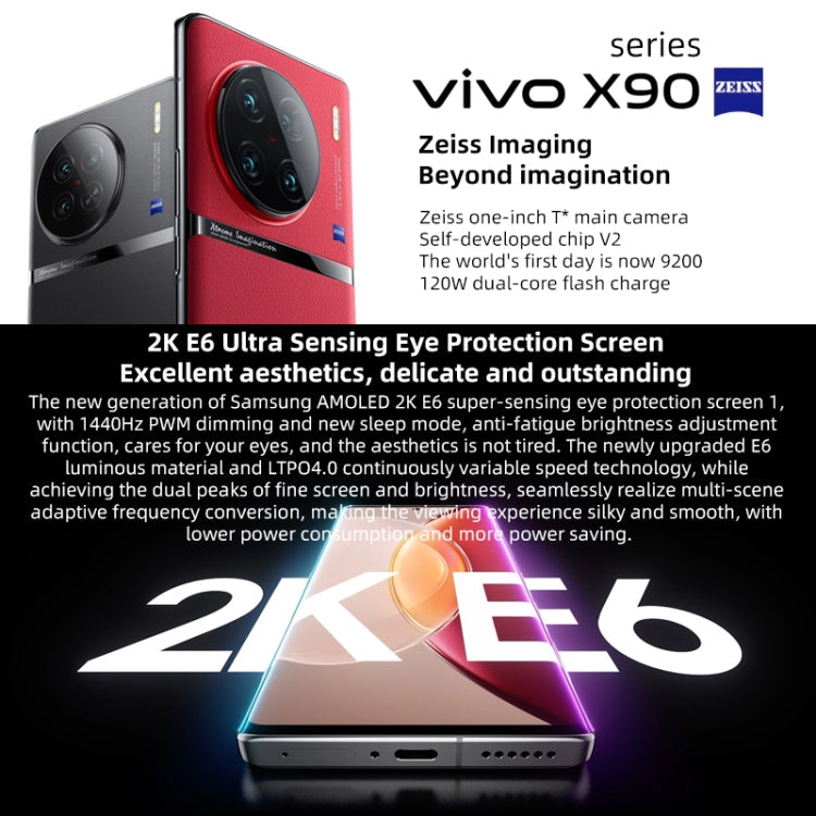(Unlocked) Vivo X90 Pro Plus 5G V2227A Dual Sim 512GB Red  (12GB RAM) - China Version- Full phone specifications
