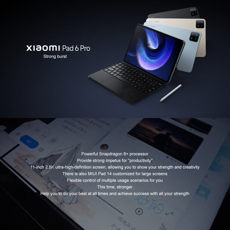 Xiaomi Mi Pad 6 PRO Global Rom Tablet Snapdragon 8+ 11 Inch 144Hz