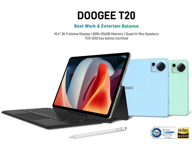 DOOGEE T20S Tablet PC, 10.4 inch 8GB+128GB Android 13