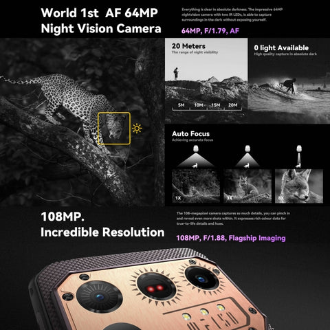 IIIF150 Raptor Rugged Phone Night Vision Camera Dual SIM 12GB+256GB