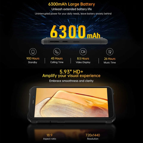 OUKITEL WP32 Rugged Phone 4GB+128GB