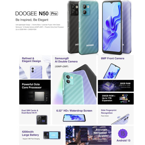 DOOGEE N50 Pro Dual SIM 8GB+256GB