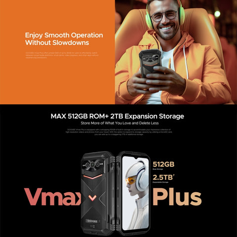 DOOGEE Vmax Plus 5G Rugged Phone Night Vision Camera 16GB+512GB