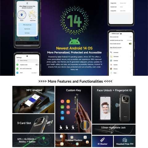 Ulefone Armor 25T Pro 5G Rugged Phone Thermal Imaging 6GB+256GB