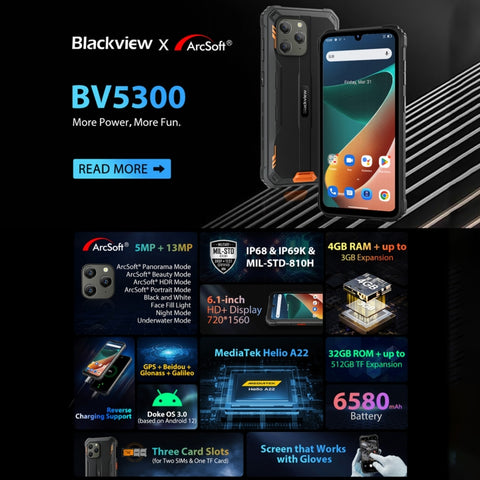 Blackview BV5300 Rugged Phone 4GB+32GB