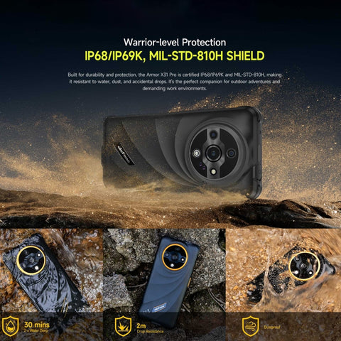 Ulefone Armor X31 Pro 5G Rugged Phone Night Vision Camera 8GB+256GB