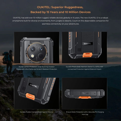 Oukitel G1 Rugged Phone Dual SIM 6GB+256GB