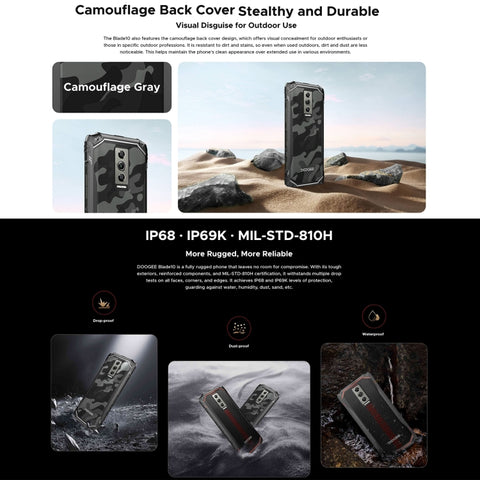 DOOGEE Blade 10 Rugged Phone Dual SIM 4GB+128GB