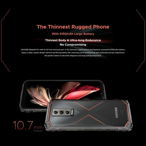 DOOGEE Blade 10 Pro Rugged Phone Dual SIM 6GB+256GB