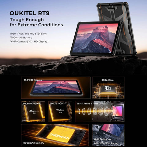 OUKITEL RT9 Rugged Tablet LTE 11.0 inch 6GB+256GB