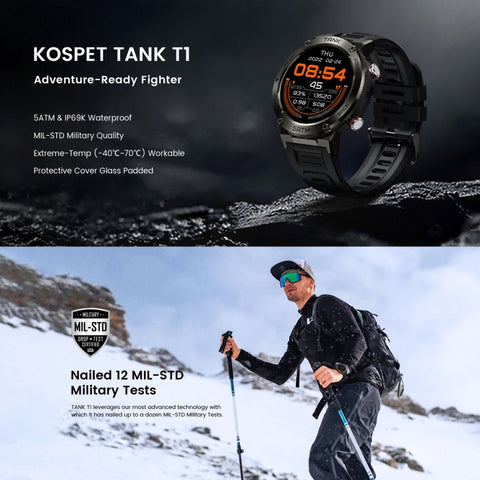 KOSPET TANK T1 Bluetooth Smartwatch