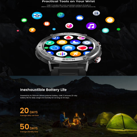 KOSPET TANK T1 Bluetooth Smartwatch