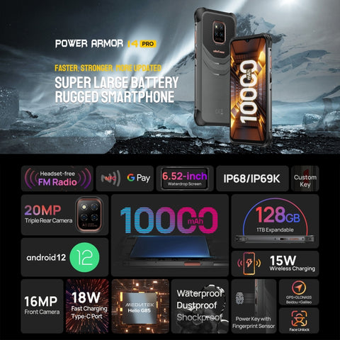 Ulefone Power Armor 14 Pro Rugged Phone 6GB+128GB