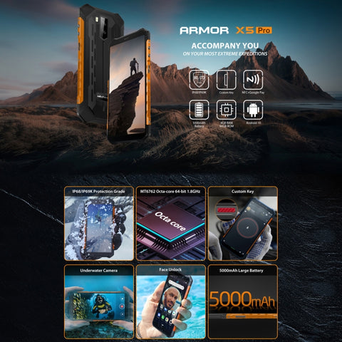 Ulefone Armor X5 Pro Rugged Phone 4GB+64GB