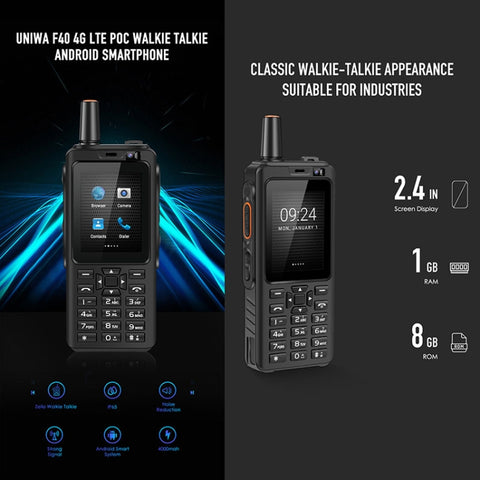 UNIWA F40 POC Walkie Talkie Rugged Phone 1GB+8GB