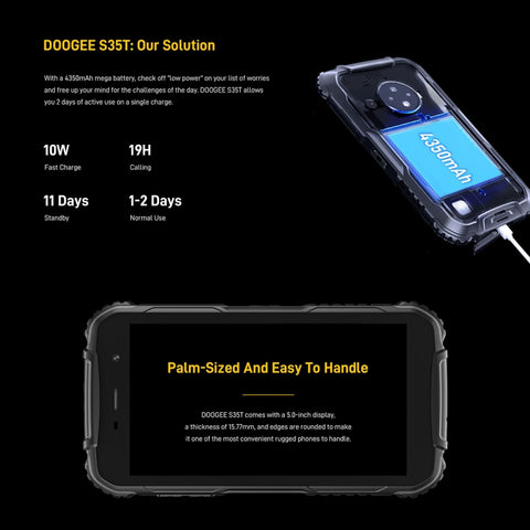 DOOGEE S35T Rugged Phone 3GB+64GB
