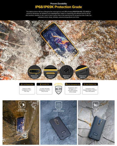 Ulefone Armor X8 Rugged Phone 4GB+64GB