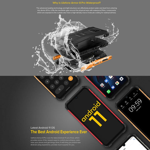 Ulefone Armor 8 Pro Rugged Phone 6GB+128GB