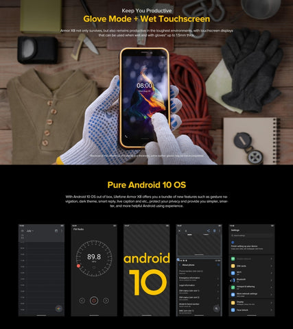 Ulefone Armor X8 Rugged Phone 4GB+64GB
