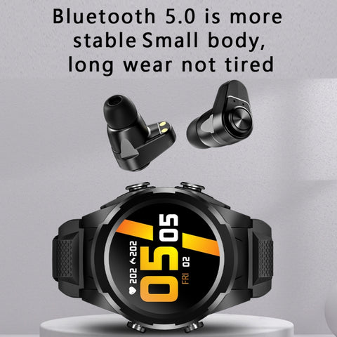 F6 1.28 inch IPS Screen 2 in 1 Bluetooth Earphone Smartwatch