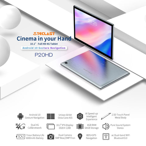 Teclast P20HD LTE 10.1 inch 4GB+64GB